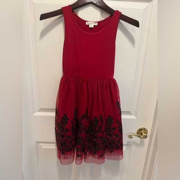 Knitworks Red and Black Sleeveless Sundress for Prom - Picture 1 of 3
